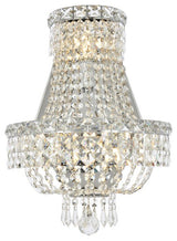 Elegant Lighting V2528W12/RC Tranquil 3 Light 17" Tall Wall - Chrome