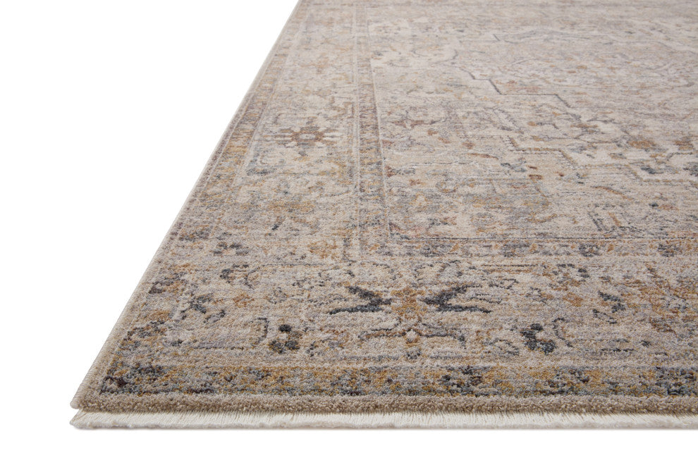 Loloi Lyra Area Rug, Natural / Gold, 7'-10" X 7'-10" Round