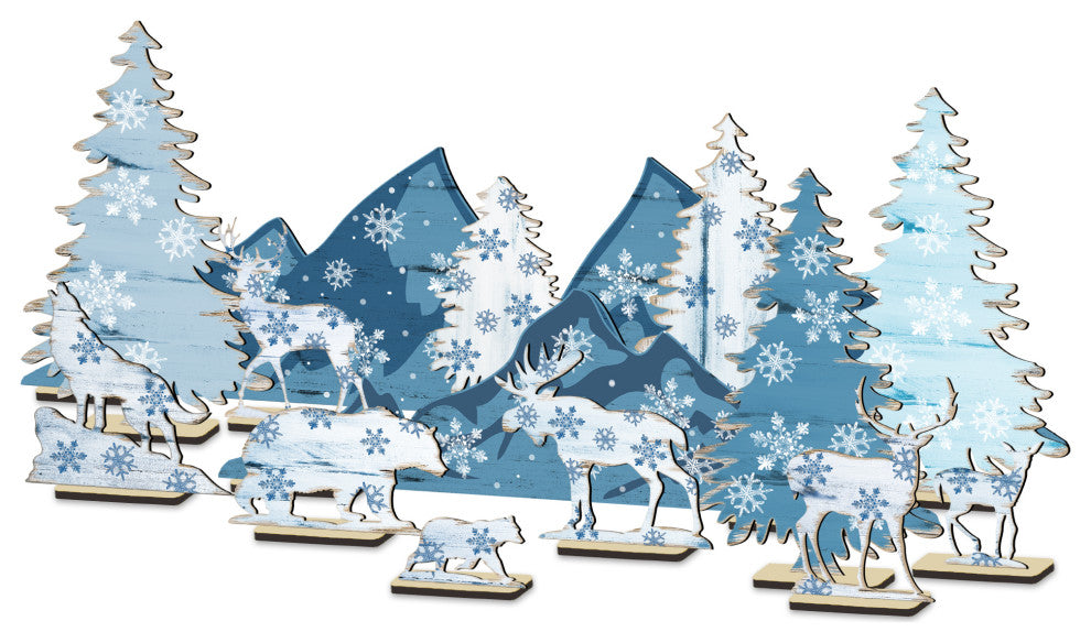 15 Pieces Winter Village Set