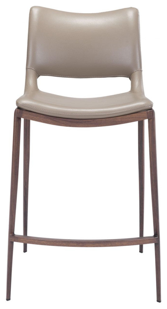 Ace Counter Chair, Set of 2 Brown/Walnut