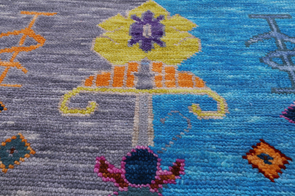 Moroccan Handmade Wool Rug 8' 2" X 10' 0" - Q15412