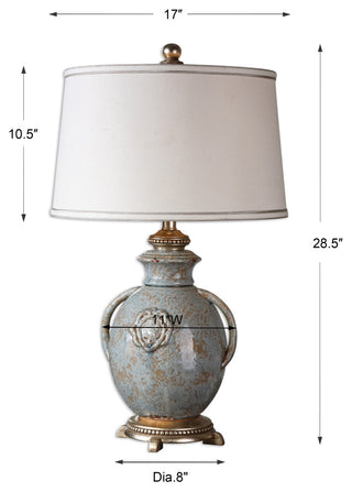 Uttermost Cancello Glaze Lamp, Blue