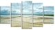 "Low Tide in Mont Saint Normandy" Landscape Wall Art Print, 5 Panels, 60"x32"