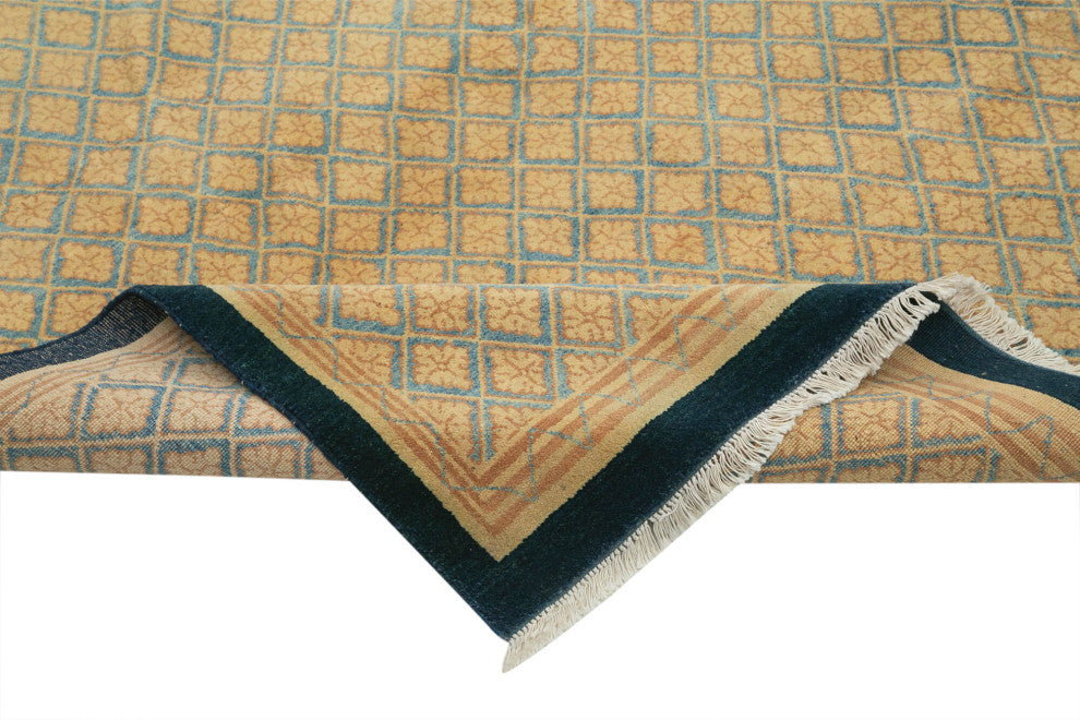 Rug N Carpet - Handwoven Oriental 8' 1" x 9' 11" Unique Oushak Area Rug