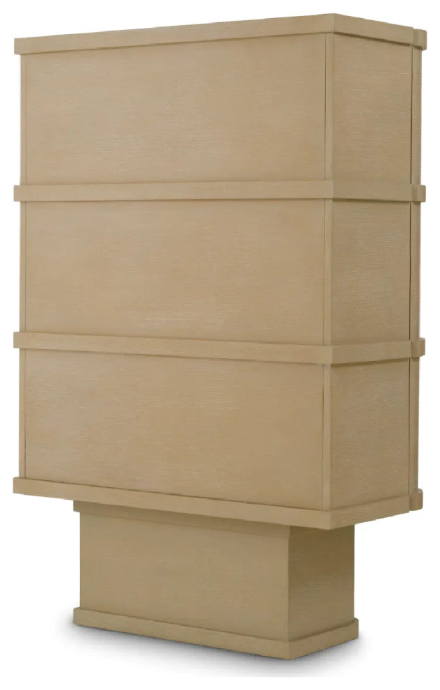 Oak Mirrored Bar Cabinet, Eichholtz Cabana