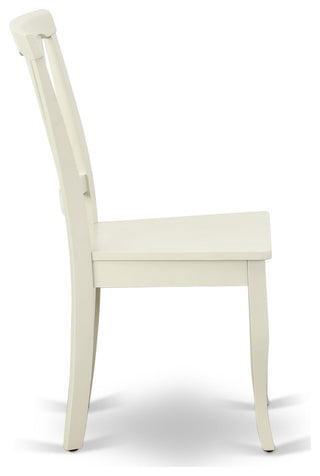 3Pc Round 42 Inch Table With Two 9-Inch Drop Leaves, 2 Vertical Slatted Chairs