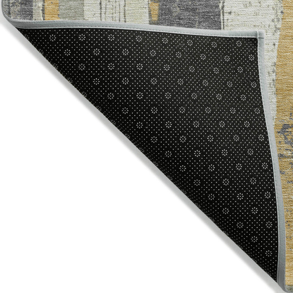 Machine Washable Indoor/Outdoor Chantille ACN1872 Gold 2'6" x 3'10" Rug
