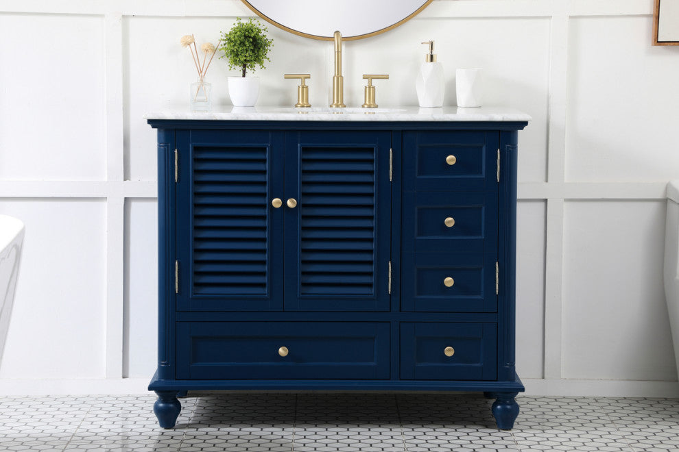 Home Living 42" Single Bathroom Vanity, Blue