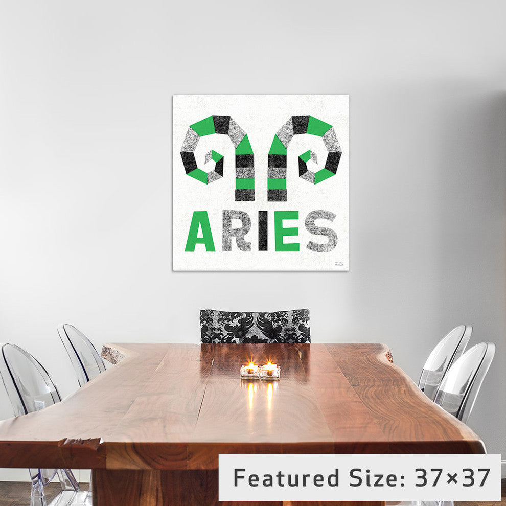 "Zodiac Aries" by Michael Mullan, 37x37x1.5