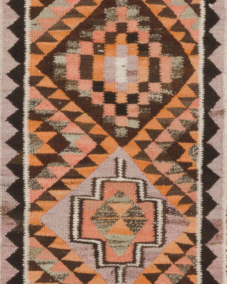 Vintage Turkish Kilim Runner 3' x 10' 2", 36 in. x 122 in.