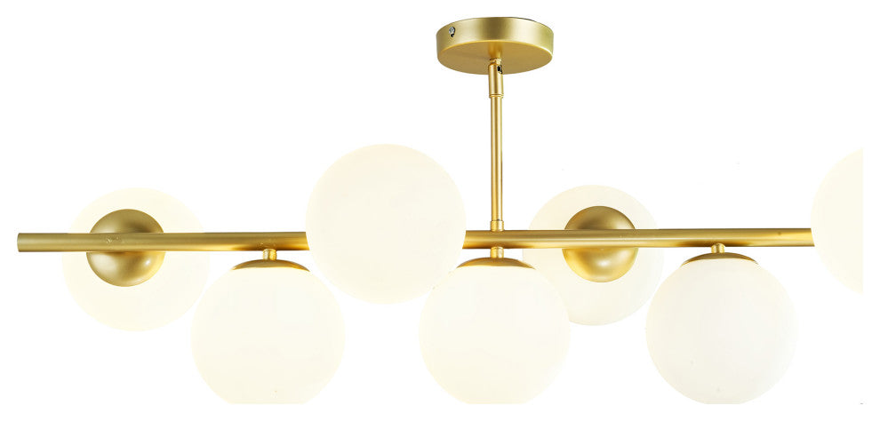 WAREHOUSE OF TIFFANY'S WTY814 Colette 6 in. 7- ight Indoor Antique Brass Finish