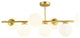 WAREHOUSE OF TIFFANY'S WTY814 Colette 6 in. 7- ight Indoor Antique Brass Finish