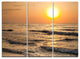 "Typical Sunrise With Tranquil Waves" Metal Wall Art, 3 Panels, 36"x28"