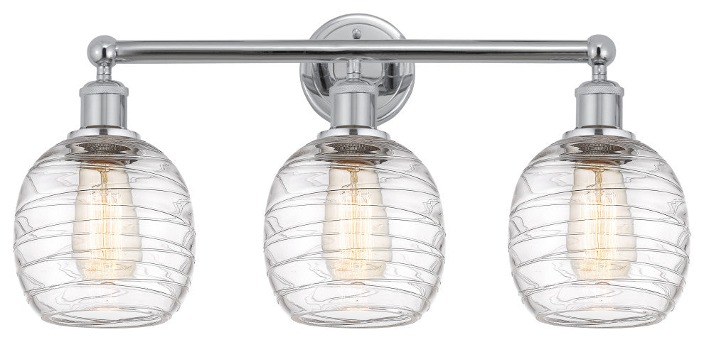 Innovations 616-3W-PC-G1013 Belfast 3 Light Bath Vanity Light, Polished Chrome