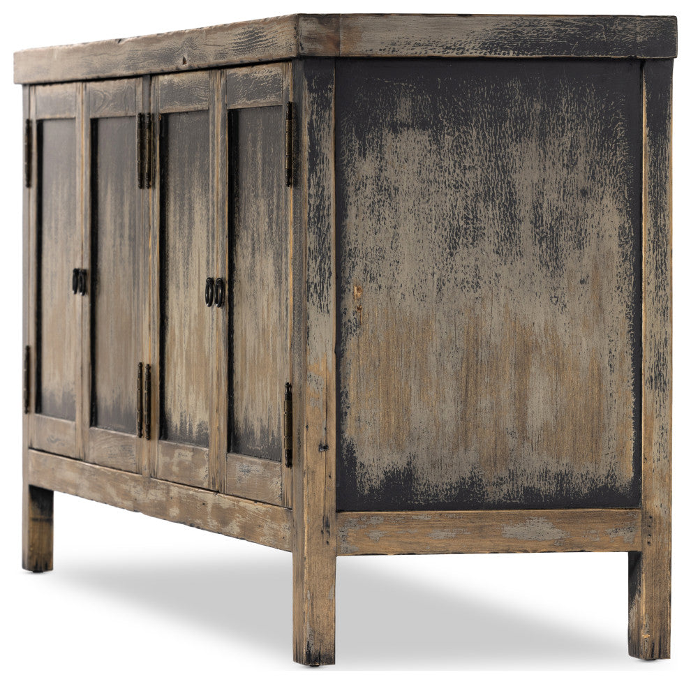 Hitchens Media Console-Worn Black