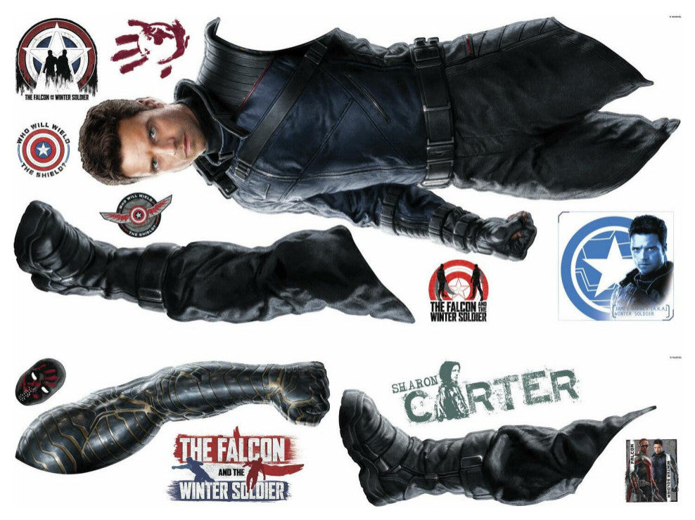Falcon And The Winter Soldier Winter Soldier Peel And Stick Giant Wall Decal