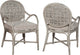 GUILD MASTER 694512P Farmhouse Rattan Arm Chair, Set of 2