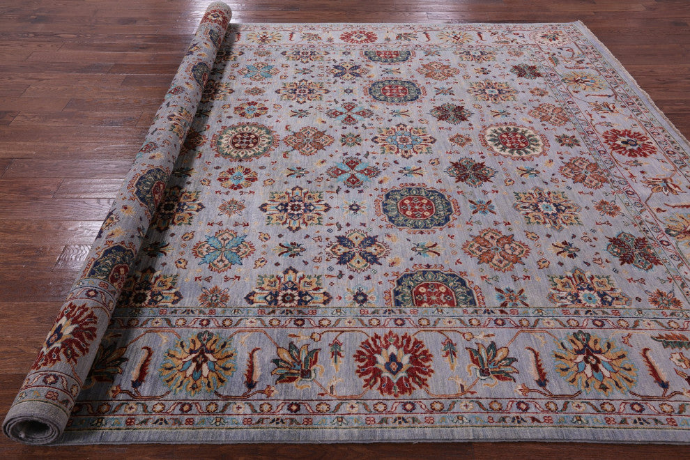 Persian Tabriz Handmade Wool Rug 8' 9" X 11' 11" Q7415
