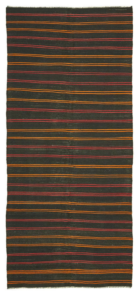 Rug N Carpet - Handmade Oriental 5' 4'' x 11' 10'' Vintage Goat Hair Kilim Rug