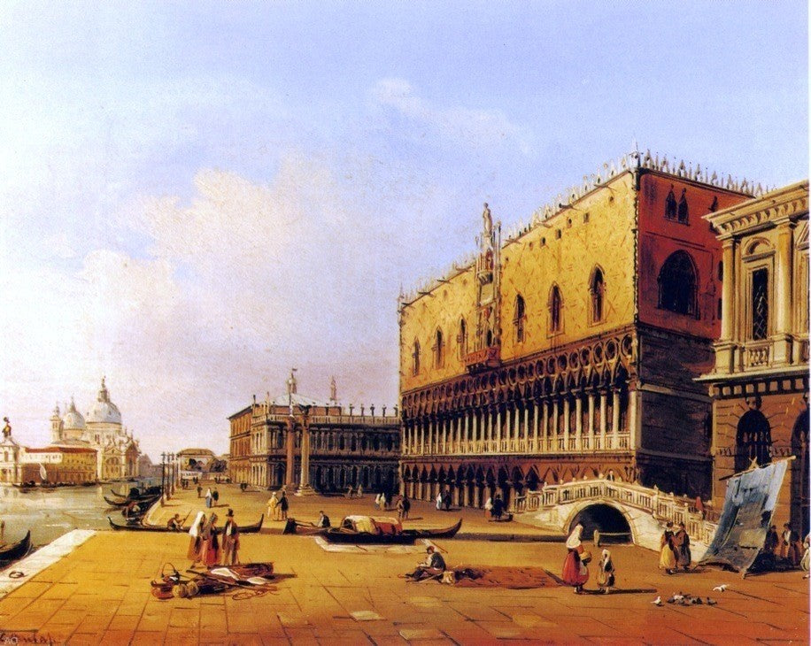 Carlo Grubacs Doge's Palace, 20"x25" Wall Decal