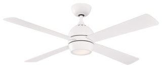 Fanimation Kwad 52" Ceiling Fan with LED Light, Matte White