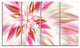 Dance of Red Exotic Flower, Floral Canvas Art Print, 48"x28", 4 Panels