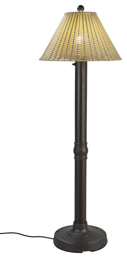 19-207 Tahiti Ii 60" Floor Lamp With 3" Bronze Tube Body