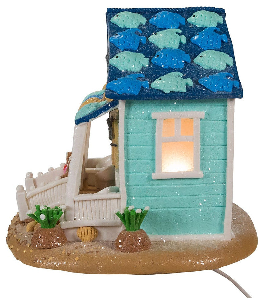 Kurt Adler 8" Gingerbread Beach House With C7 Bulb