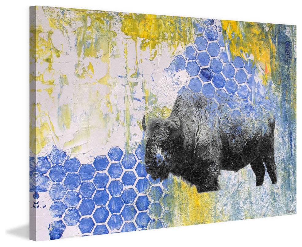 "Buffalo Honeycomb" Painting Print on Wrapped Canvas, 30"x20"