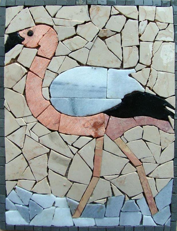 Mosaic Designs, Pink Flamingo, 24"x31"