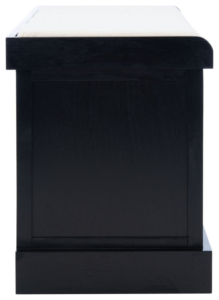 Safavieh Landers 2 Drawer Cushion Bench, Black