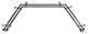 Giles 13/16" Bay Window Double Curtain Rod, Black