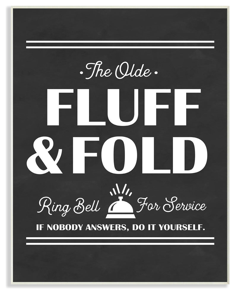 Olde Fluff and Fold Ring Bell For Service, 12.5"x18.5", Wall Plaque Art
