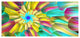 Multi Color Stained Glass Spirals, Large Floral Canvas Art Print, 60"x28"