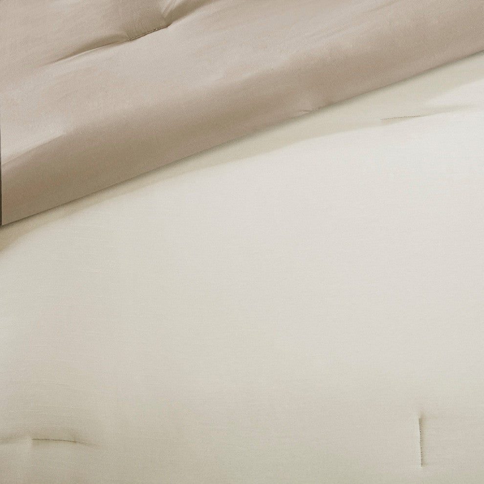 Madison Park Genevieve 7 Piece Comforter Set in Taupe/Brown