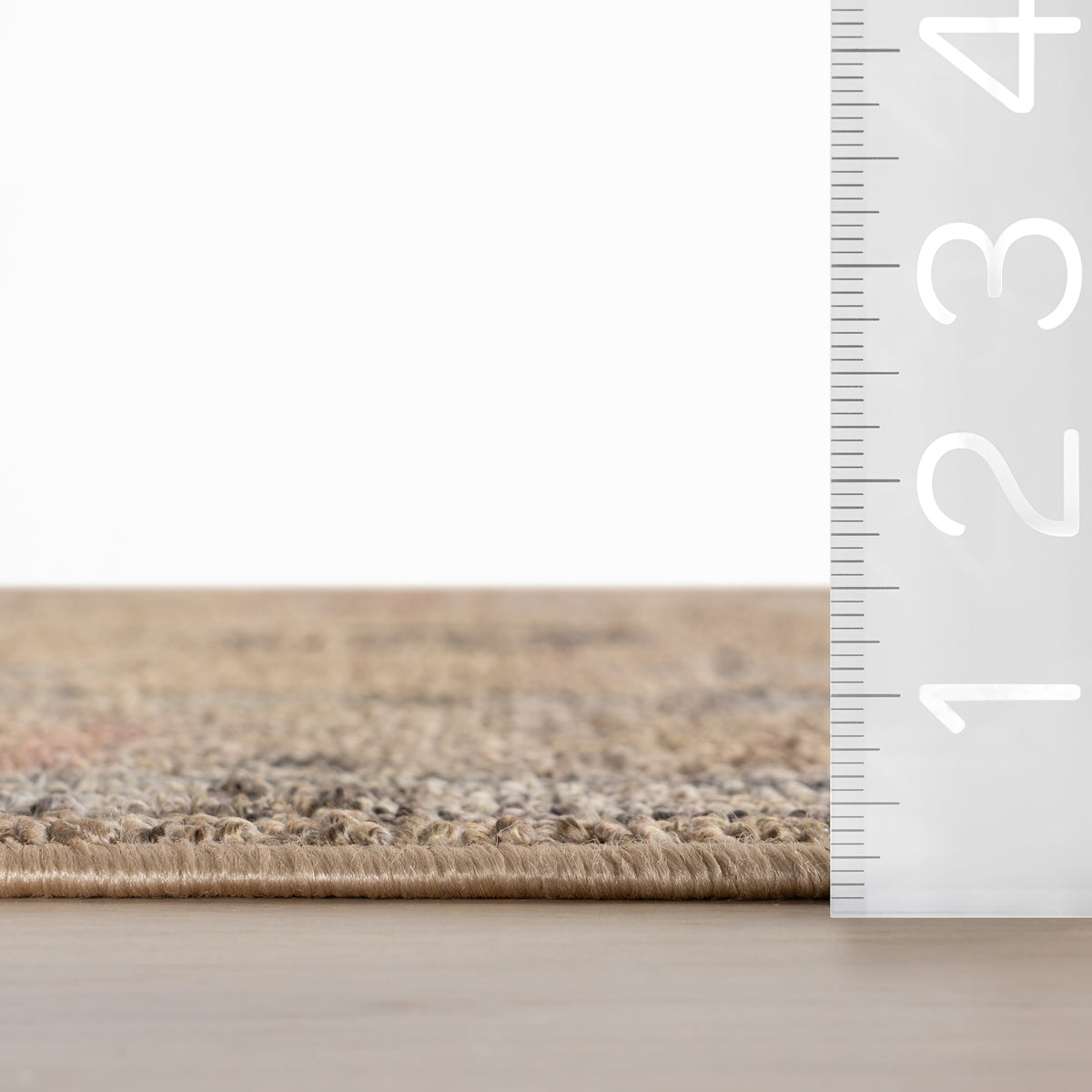 Nuloom Nolira Traditional Bordered Washable Rug, Beige 5'3