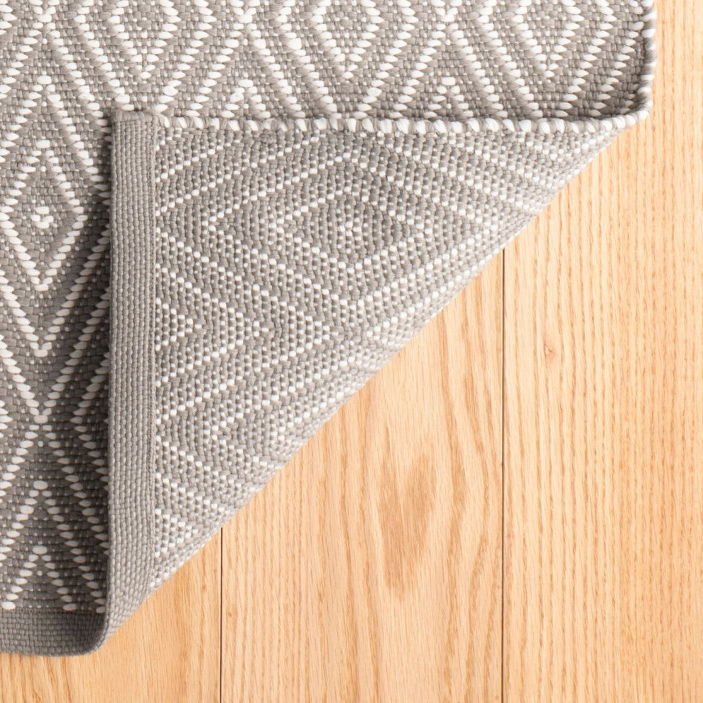Dash & Albert Diamond Fieldstone/Ivory Indoor/Outdoor Rug, Grey, 2' x 3'