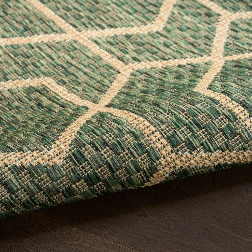Nourison Horizon Indoor/Outdoor 8' x 10' Green Modern Rug