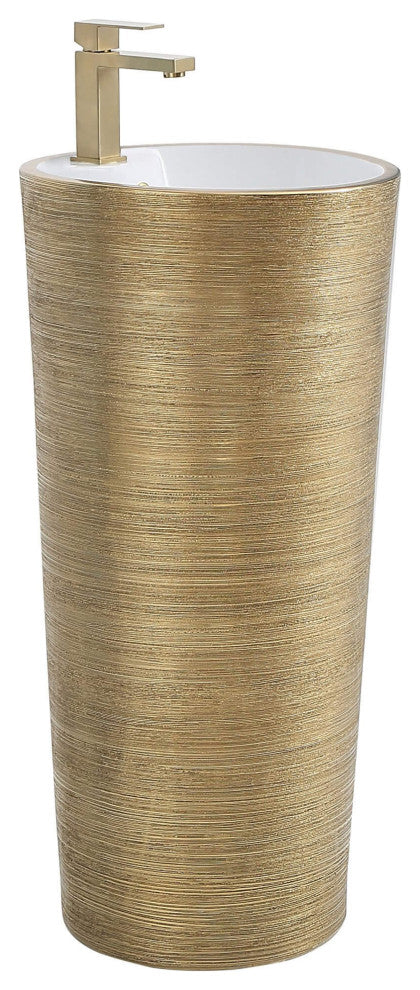 Fine Fixtures Vannes Pedestal 16"x16", Brushed Gold