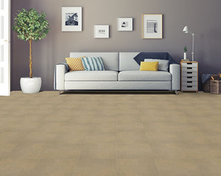 Tan/Beige Self-Adhesive Solid Carpet Tiles 12Pcs - Actual: 12" x 12"