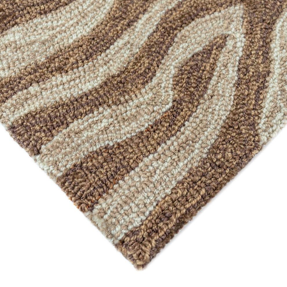Ravella Zebra Indoor/Outdoor Rug, Brown, 8' Square