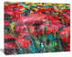 Red Poppies Acrylic Drawing, Extra Large Floral Wall Art, 60"x28"