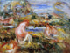 Pierre Auguste Renoir Two Bathers in a Landscape Wall Decal