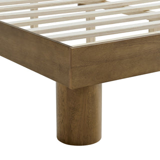 Runa Wood King Platform Bed, French Oak