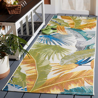 Safavieh Barbados Collection Indoor-Outdoor, BAR520 Rug, Gold/Green, 2'8"x10'5"