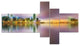 Hong Kong Panorama at Twilight, Cityscape Photo Canvas Print, 60"x32", 5 panels