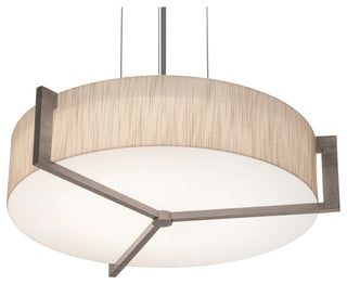 Apex 15'' Pendant, Weathered Gray, Jute Shade