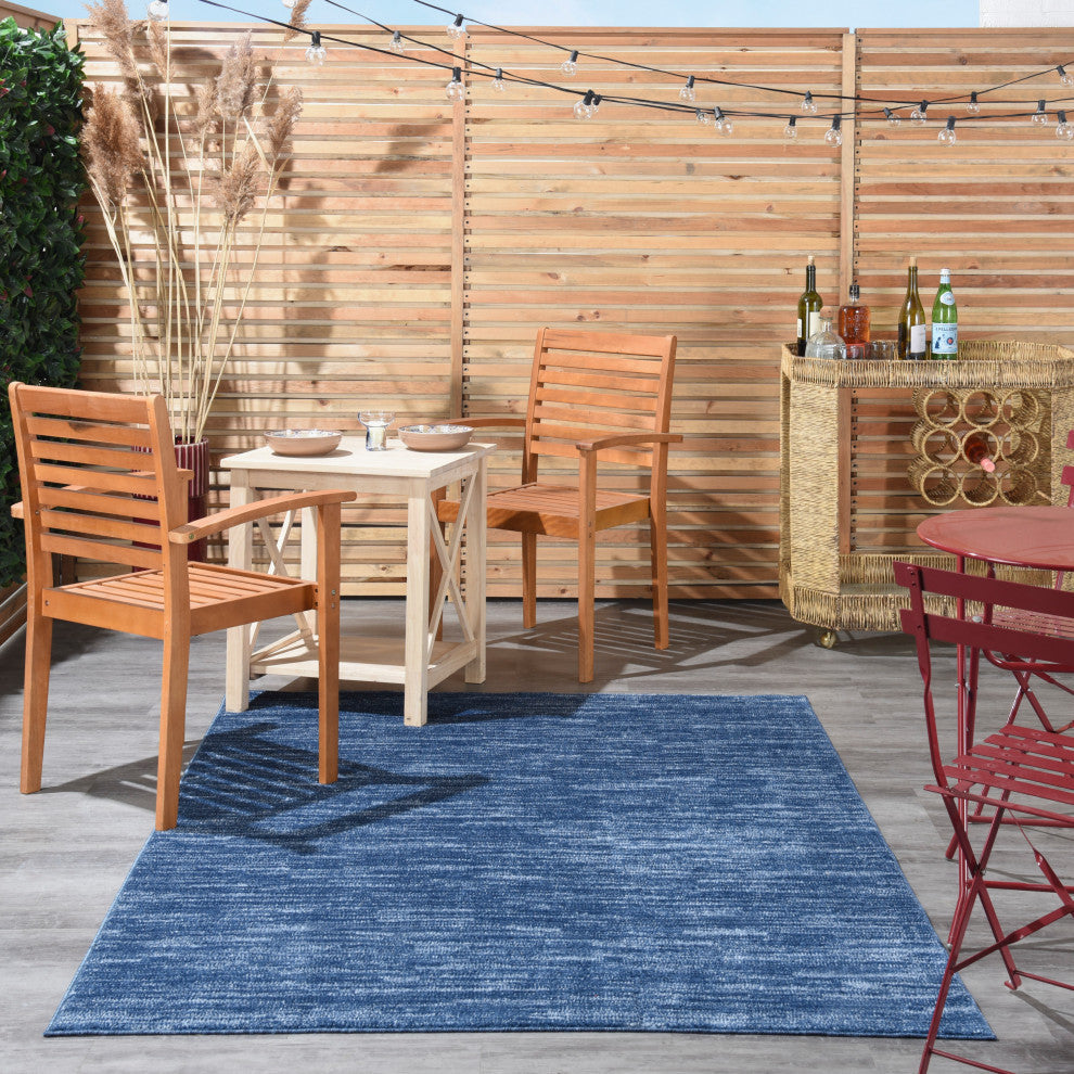 Nourison Essentials 5' x 7' Navy Blue Outdoor Area Rug