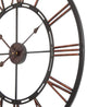 UTOPIA ALLEY Oversized Roman Round Wall Clock, 28" Diameter, Dark Bronze finish