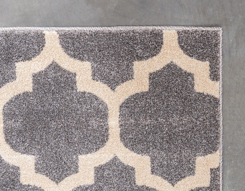 Rug Unique Loom Trellis Gray Rectangular 5' 0 x 8' 0